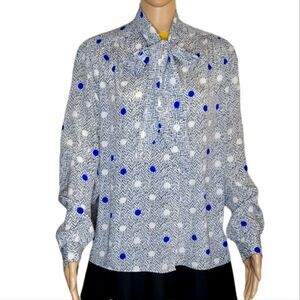 Alfred Dunner Women's Blue Black and  Secretary Career Geek Nerd long sleeve.